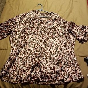 Short sleeve button down blouse